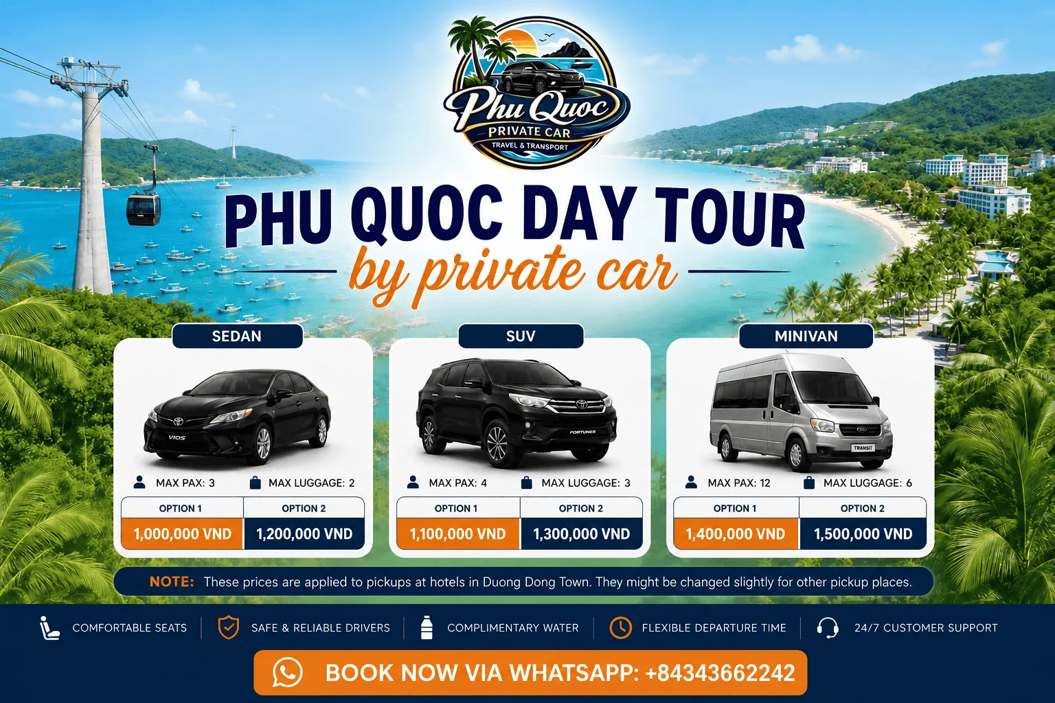 Phu Quoc Day Tour by car - Phu Quoc Private Car